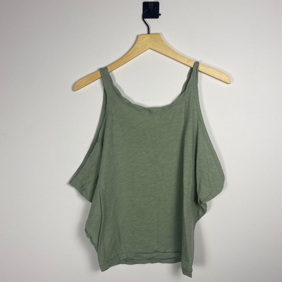 We The Free Extra Small XS Olive Green Sleeveless Pearl Tank Top Boxy Oversized - Picture 4 of 4
